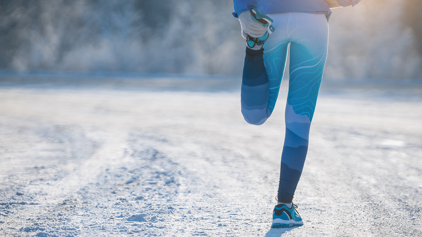 Joggen im Winter ist gesund. Ordentliches Aufwärmen ist jedoch Pflicht.